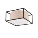 Trio 603100244 Deckenleuchte Ross 2x25W | E27 | IP20 - mattschwarz, beige
