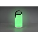 Trio R54066101 LED-Solar-Außenleuchte Garcia 15lm | 3000K | RGBW | IP44 - Batteriebetrieb, USB-Anschluss mit Ladefunktion, RGBW-Farbwechsel, Schalter am Aufbau, weiß