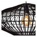 Lucide 03435/56/30 Deckenleuchte Magali 1x40w | E27 - schwarz, Rattan dimmbar