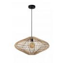 Lucide 03435/56/72 Hängende Deckenleuchte Magali 1x40w | E27 - Hellholz, Rattan, dimmbar
