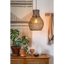 Lucide 03438/35/30 Hängende Deckenleuchte Alban 1x40w | E27 - schwarz, Rattan, dimmbar