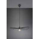 Trio R31451032 Pendelleuchte Chapeau 1x40W | E27 | IP20 - höhenverstellbar, mattschwarz