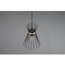 Trio R31531080 Pendelleuchte Stab 1x40W | E27 | IP20 - höhenverstellbar, gold/schwarz