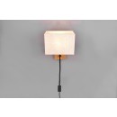 Trio 212870236 Wandleuchte Nilam 1x28W | E27 + 1x3,1W | 310lm | 3000K | IP20 - flexibler Arm, Osram LED-Quelle, getrenntes Schalten der Lichtquellen, Schalter an der Struktur, weiß, Holz