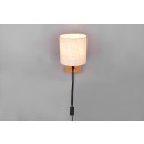 Trio 212879236 Wandleuchte Nilam 1x28W | E27 + 1x3,1W | 310lm | 3000K | IP20 - flexibler Arm, Osram LED-Quelle, getrenntes Schalten der Lichtquellen, Schalter an der Struktur, weiß, Holz