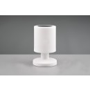 Trio R54076101 LED-Solar-Tischleuchte Silva 15lm | 3000K | IP44 - Akkubetrieb, USB-C Anschluss mit Ladefunktion, Schalter am Aufbau, weiß