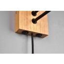 Trio 212879236 Wandleuchte Nilam 1x28W | E27 + 1x3,1W | 310lm | 3000K | IP20 - flexibler Arm, Osram LED-Quelle, getrenntes Schalten der Lichtquellen, Schalter an der Struktur, weiß, Holz