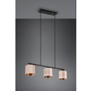 Trio 319000344 Pendelleuchte Julieta 3x40W | E14 | IP20 - schwarz, beige