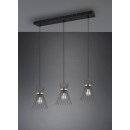 Trio R31533080 Pendelleuchte Stab 3x40W | E27 | IP20 - höhenverstellbar, gold/schwarz