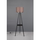 Trio R41561032 Stehleuchte Colette 1x60W | E27 | IP20 - Fußschalter, Stoffschirm, schwarz matt/taupe