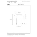 Lucide 05538/01/02 Timon 1x25w Tischlampe E14 - Messing, Glas, dimmbar