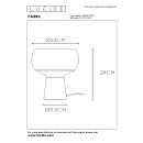 Lucide 05540/01/30 FARRIS dekorative Tischlampe H280mm | 1xE27 - schwarz, Rauchglas