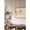 Trio R31573065 Pendelleuchte Bidar 3x28W | E27 | IP20 - höhenverstellbar, Kaffee