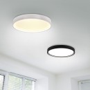 Trio 641310232 LED-Deckenleuchte Doha - Lichtfarbeneinstellung an der Leuchte, getrennte Schaltung der Leuchtmittel, mattschwarz