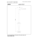 Lucide L197301011 LED Stehlampe AARON | 12W integrierte LED-Quelle | 1000lm | 2700-4000K