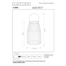 Lucide 06801/01/43 LED Außen-Tischlampe Fjara 1x0,3W | 30lm | 2800k | IP44 - Braun, dimmbar, Metallic, Laden