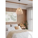 Trio R31131036 Pendelleuchte Rike 1x40W | E27 | IP20 - höhenverstellbar, Rattan