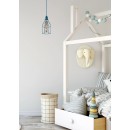 Lucide 08327/01/35 Hängende Deckenleuchte Pola 1x60w | E27 - blau, dimmbar