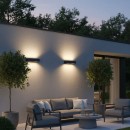 Ideal Lux 092355 Außenwandleuchte 2x60W Andromeda | E27 | IP54 - anthrazit