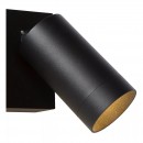 Lucide 09831/02/30 Außen Wandleuchte taylor 2x5w | Gu10 | IP54 - schwarz, Fleck, einstellbar, Bewegungssensor