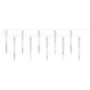 Emos DCPC01 LED Weihnachtsgirlande Eiszapfen 10 Stück 36 m 140 LED | 5w | IP44 - kaltweiß, klar