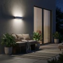Ideal Lux 163 543 Außenwandleuchte Andromeda Grigio 2x60W | E27 | IP54 - grau