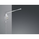 TRIO 200200131 Wandleuchte Line 1x40W | E27 | IP20 - Schwenkarm, Kabelschalter, weiß
