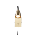 Trio 202670108 Wandleuchte Wanda 1x10W | GU10 - flexibler Arm, Schalter am Körper, Messing