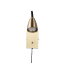 Trio 202670108 Wandleuchte Wanda 1x10W | GU10 - flexibler Arm, Schalter am Körper, Messing