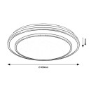 Rabalux 2130 LED-Deckenleuchte Lupita 1x40W | 2700lm | 3000-6500K - dimmbar, Timer, Memoryfunktion, Nachtlicht, Fernbedienung, schwarz, weiß