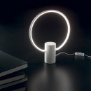 Ideal Lux 224640 LED Tischleuchte Cerchio 1x12W | 470lm | 3000K | IP20 - Kabel mit integriertem Schalter und Stromversorgung, schwarz