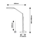 Rabalux 2310 LED Stehleuchte 1x13W | 790lm | 3000-6500K - dimmbar, Lichttemperaturwechsel, Touch-Schalter, Memory-Funktion, schwarz