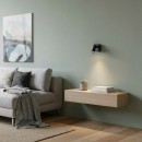 Ideal Lux 260655 LED Wandleuchte Bean Square 1x35w | 220lm | 3000K - Netzschalter am Körper, schwarz