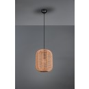 TRIO 303090132 Pendelleuchte Runa 1x40W | E27 | IP20 - schwarz mit braun