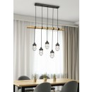 TRIO 308100567 Pendelleuchte Forester 5x42W | E27 | IP20 - Nickel mit schwarz