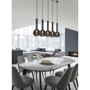 Trio 310300532 hängende Deckenleuchte Clayton 5x28W | E27 - höhenverstellbar, schwarz