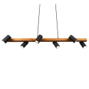 Trio 312490632 Deckenleuchte Marley 6x35W | GU10 - Holz, schwarz