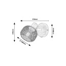 Rabalux 3127 Wandleuchte Grendel 2x40W | E14 - Holz, schwarz