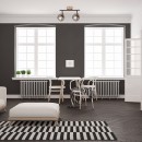 Rabalux 3128 Deckenleuchte Grendel 2x40W | E14 - Holz, schwarz