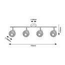 Rabalux 3130 Deckenleuchte Grendel 4x40W | E14 - Holz, schwarz