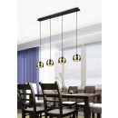 Trio 313300408 Hängende Deckenleuchte Flincher 4x40w | E14 - einstellbare Höhe, Messing