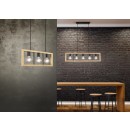 Trio 313800332 Hängende Deckenleuchte Agra 3x10w | E27 - einstellbare Höhe, Holz, schwarz