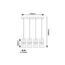 Rabalux 3156 Deckenleuchte Zelkova 4x40W | E27 - Aluminium