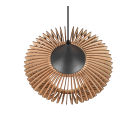 Trio 315900142 hängende Deckenleuchte Colino 1x40W | E27 - höhenverstellbar, anthrazit, natur