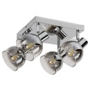 Rabalux 3250 Deckenleuchte Tarien 4x40W | E14 - Chrom, Rauch