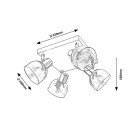 Rabalux 3250 Deckenleuchte Tarien 4x40W | E14 - Chrom, Rauch