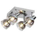 Rabalux 3250 Deckenleuchte Tarien 4x40W | E14 - Chrom, Rauch