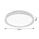 Rabalux 3500 LED-Deckenleuchte Sherwood 1x50W | 4000lm | 3000-6500K | RGB - Fernbedienung, einstellbare Lichttemperatur, Sterneneffekt, Timer, Nachtmodus, dimmbar, Holz