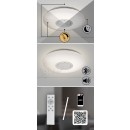 Rabalux 3509 LED Deckenleuchte mit Lautsprecher Rodion 1x24w | 1800lm | 2700-6500K | RGB - CCT, dimmbar, Wi-Fi, Timer, Fernbedienung, einstellbare Lichttemperatur, weiß