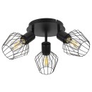 Rabalux 3536 Deckenleuchte Belano 3x40w | E27 - schwarz